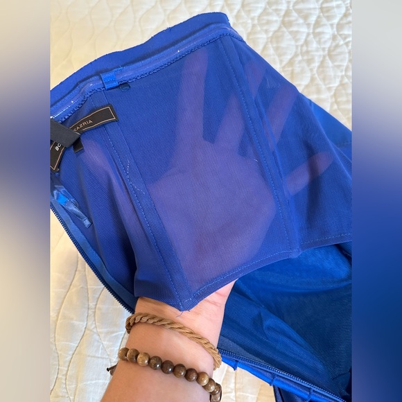 Beautiful BCBG MaxAzria Cobalt blue strapless layered satin gown 💙 Worn once. - Picture 5 of 12